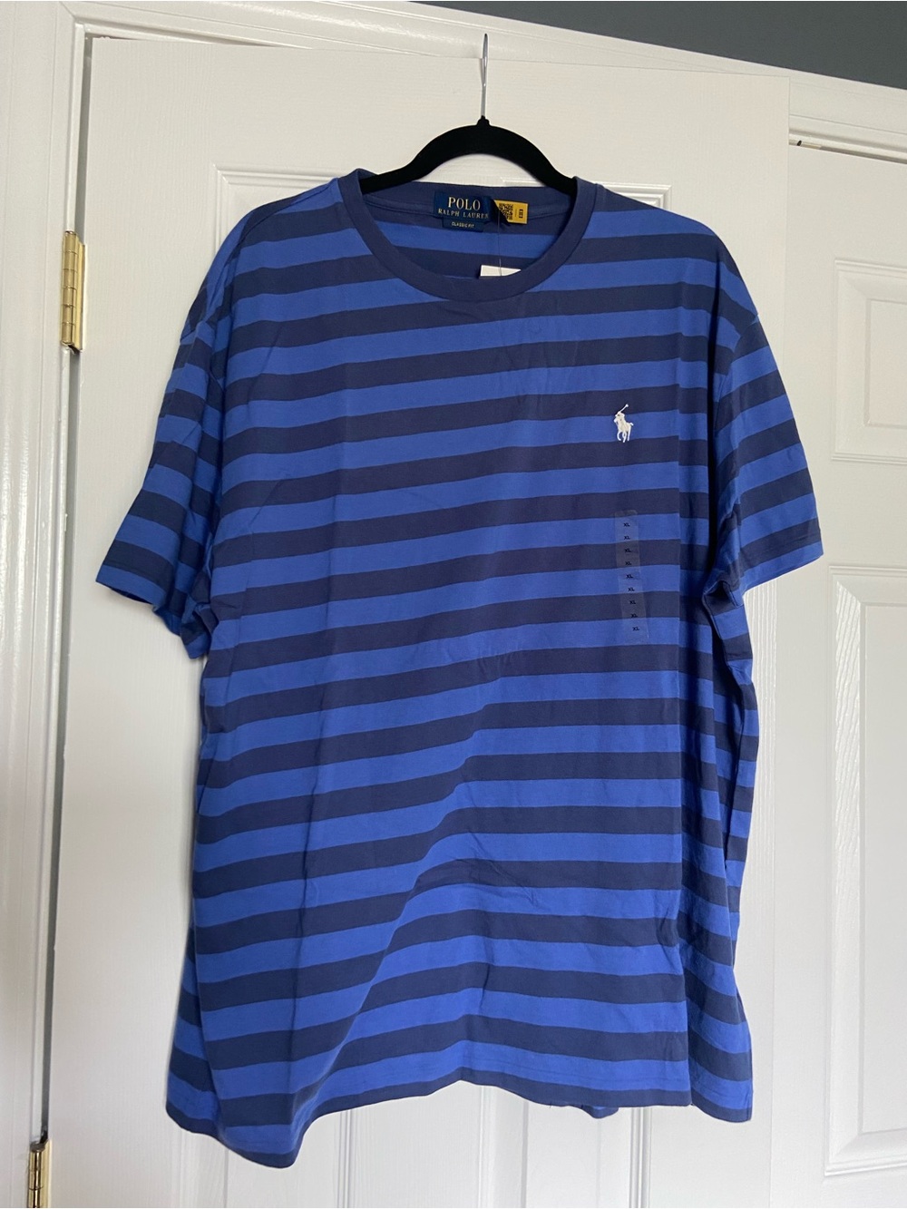 Ralph Lauren Men’s Blue Navy Striped Crewneck Tee